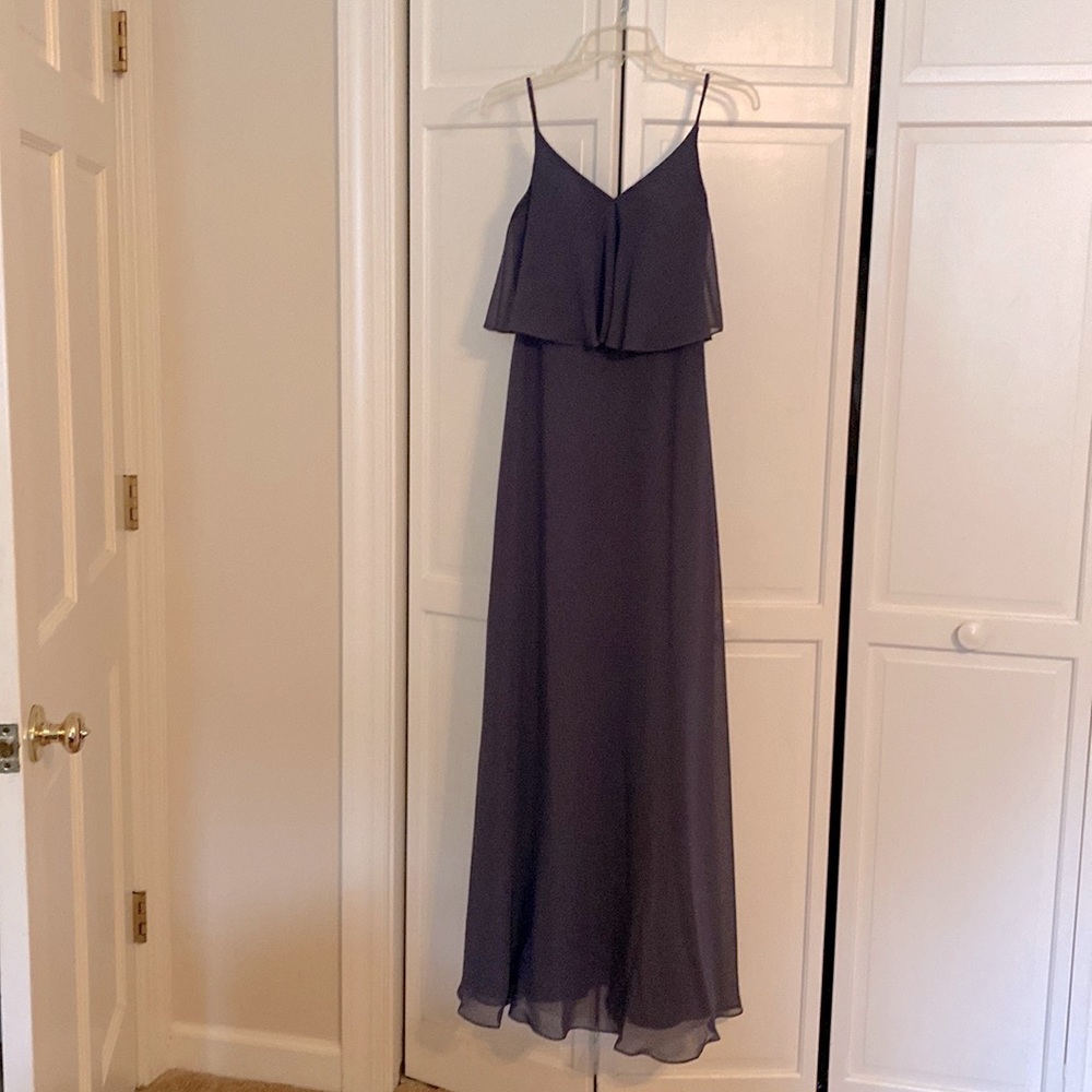 Azazie size 4 blue/gray dress
